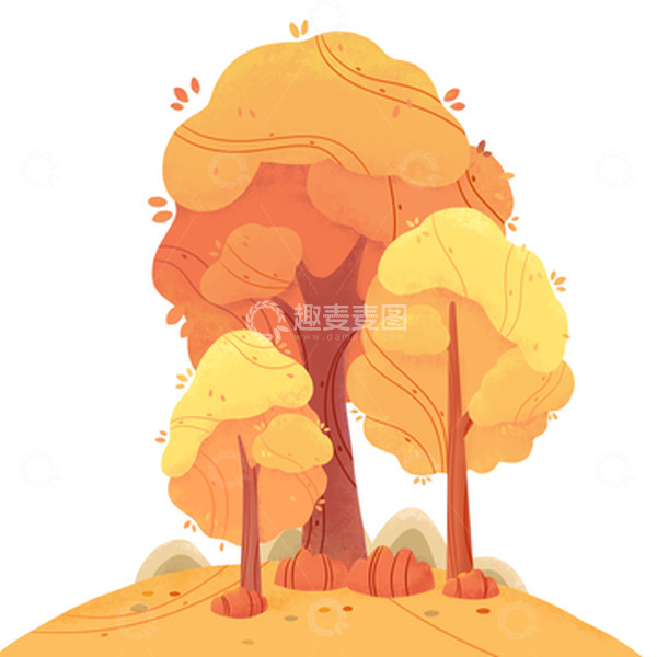 源文件下载【趣麦麦图】秋天满地黄金落叶纷飞