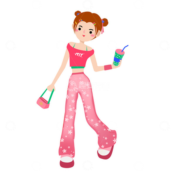 源文件下载【趣麦麦图】卡通手绘人物衣服搭配