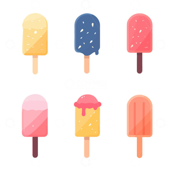 源文件下载【趣麦麦图】雪糕冰棍矢量插画