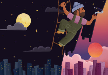 刷星空的大叔粉刷匠