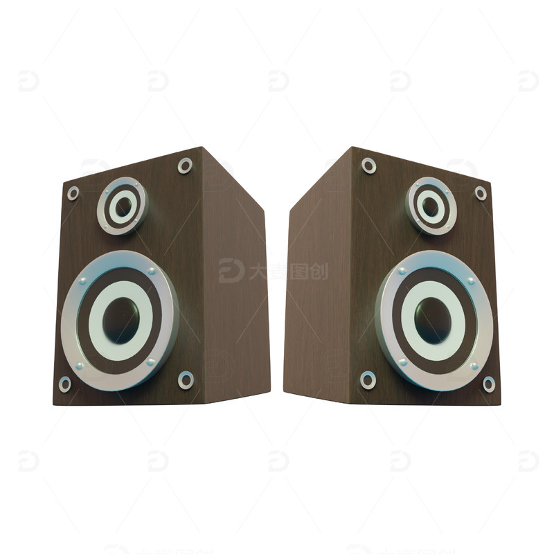 源文件下载【趣麦麦图】3D立体音响音箱音乐播放器模型