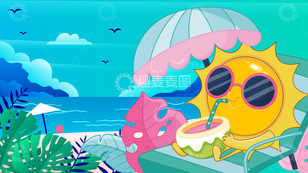 源文件下载【趣麦麦图】大暑元素海报