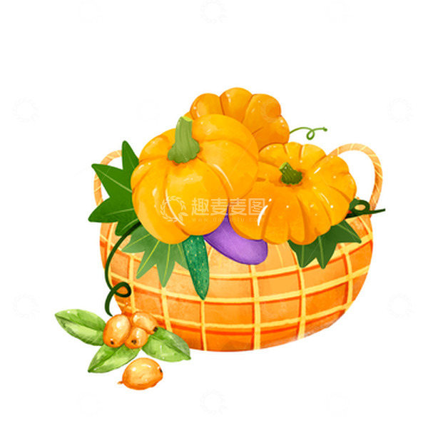 源文件下载【趣麦麦图】手绘秋季蔬菜水果