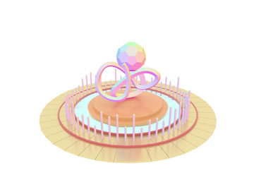 花园雕塑中心广场