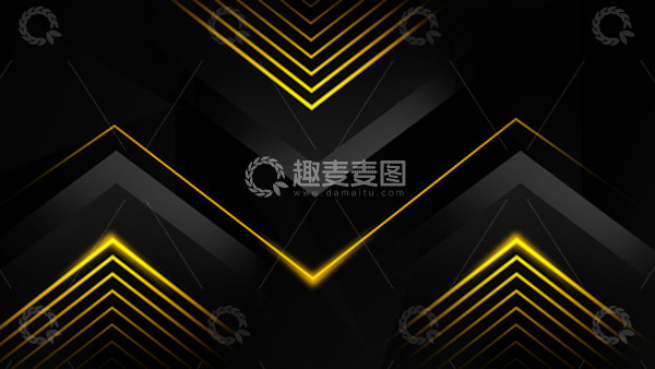 源文件下载【趣麦麦图】-黑金商务质感几何图形黑色海报背景