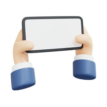 3D立体手拿平板电脑