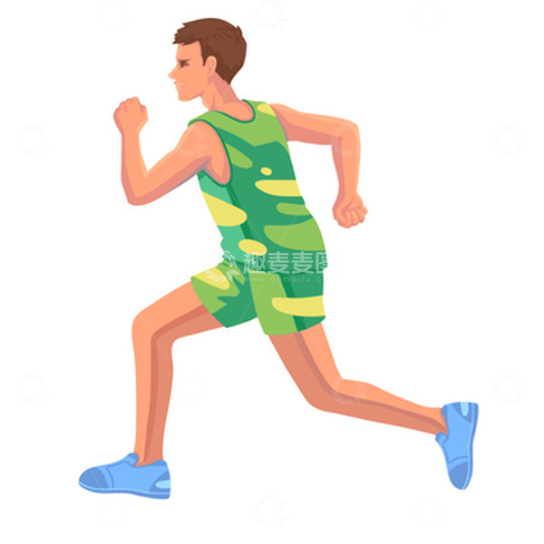源文件下载【趣麦麦图】-运动跑步学生剪影
