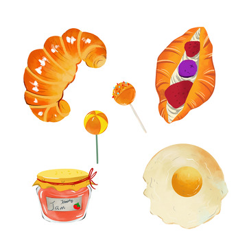 早餐甜品蜂蜜食物荷包蛋面包烘焙下午茶合集