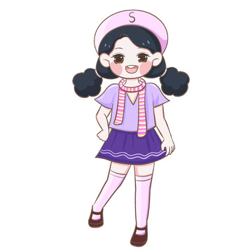 夏日多巴胺多彩穿搭女孩