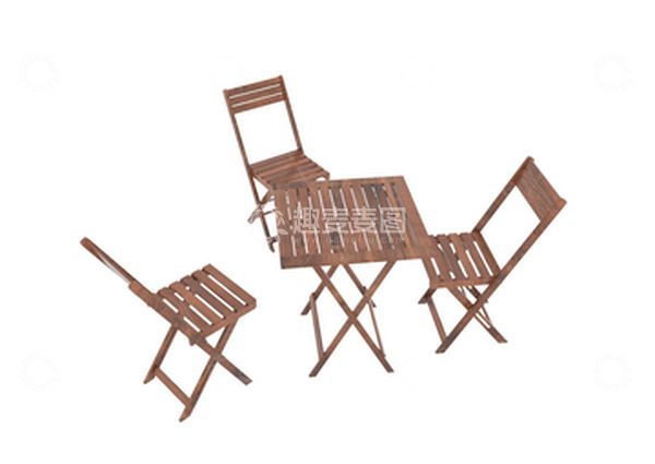 源文件下载【趣麦麦图】c4d木质凉椅休闲