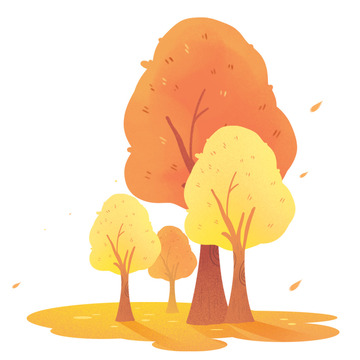 立秋秋色秋景树木树林元素