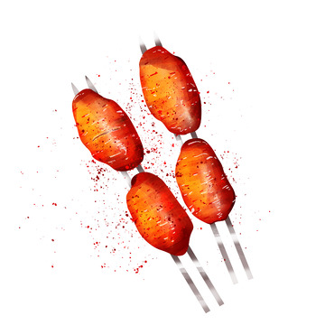 简约烧烤烤鸡翅