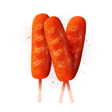 简约烧烤火腿肠烤肠