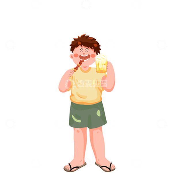 源文件下载【趣麦麦图】烧烤烤串人物元素