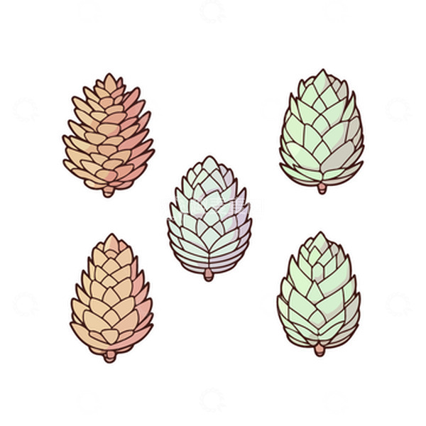 源文件下载【趣麦麦图】松子松果矢量元素
