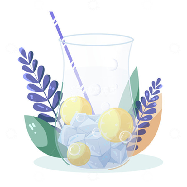 源文件下载【趣麦麦图】-小清新简约冰块果汁饮料