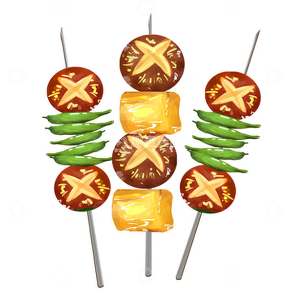 源文件下载【趣麦麦图】烧烤蘑菇辣椒元素