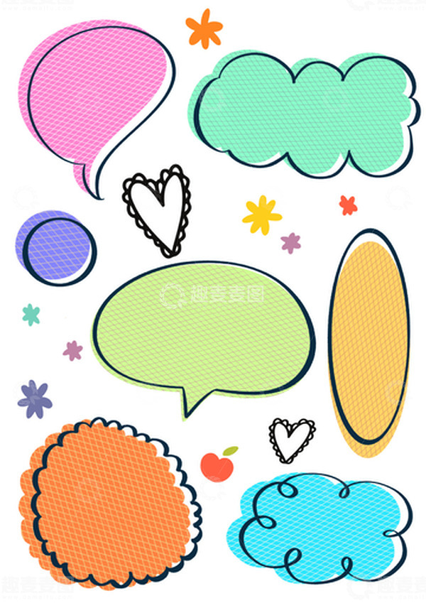 源文件下载【趣麦麦图】夏日多巴胺波普简洁对话框边框元素