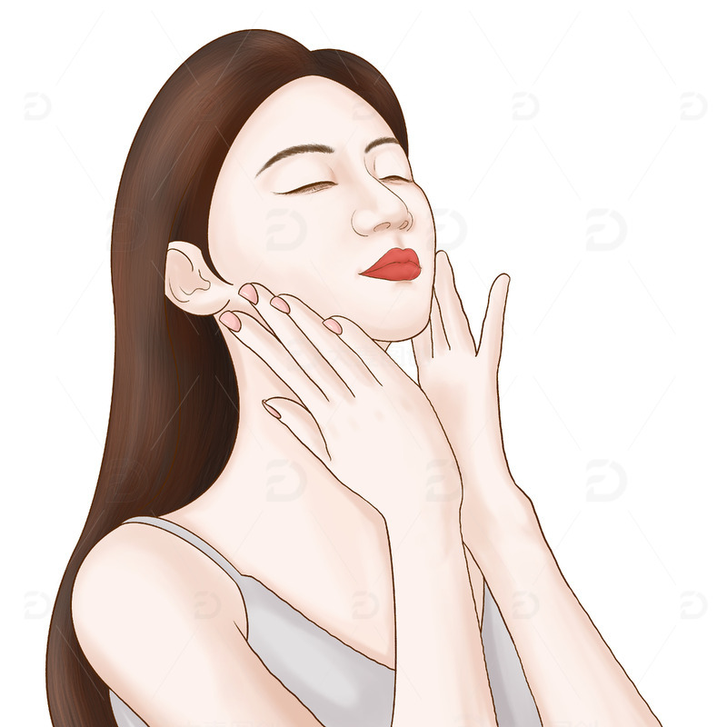 源文件下载【趣麦麦图】美容护肤化妆女孩人物元素