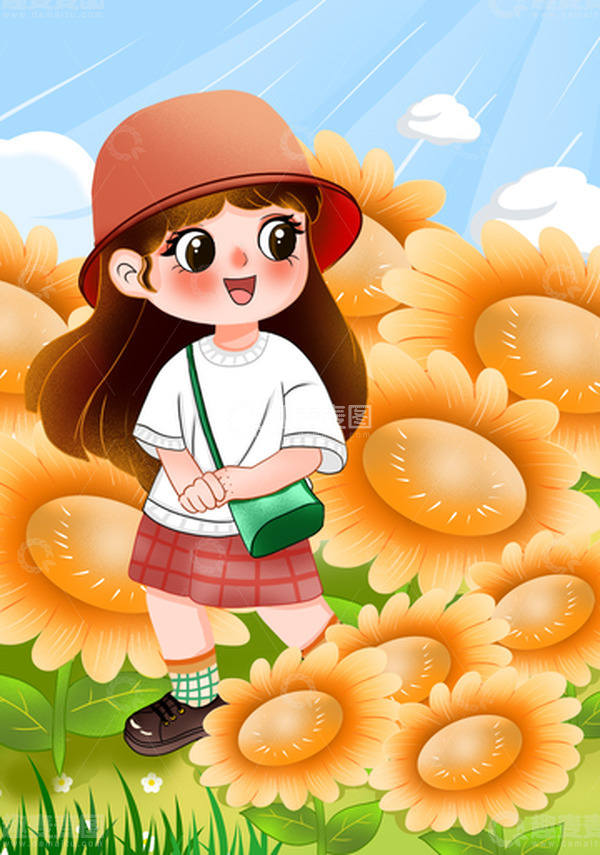 源文件下载【趣麦麦图】手绘人物小插画