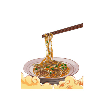 武汉热干面吃面