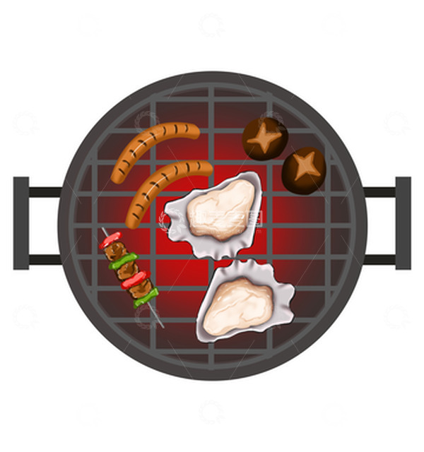 源文件下载【趣麦麦图】手绘简约烧烤元素