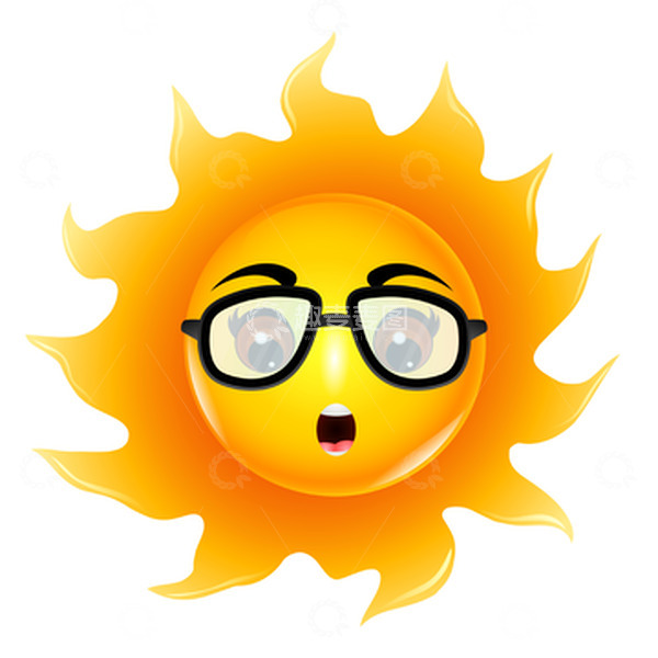 源文件下载【趣麦麦图】卡通带墨镜可爱太阳矢量元素