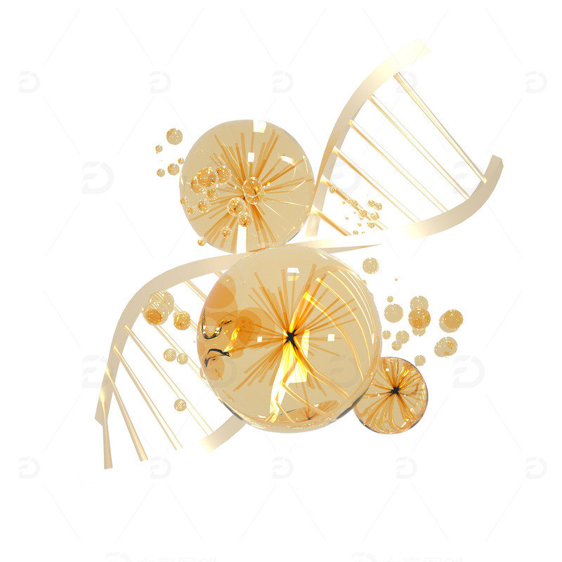 源文件下载【趣麦麦图】3D立体护肤品原生细胞结构