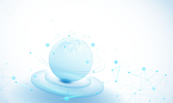 源文件下载【趣麦麦图】-蓝色互联网商务渐变地球背景素材