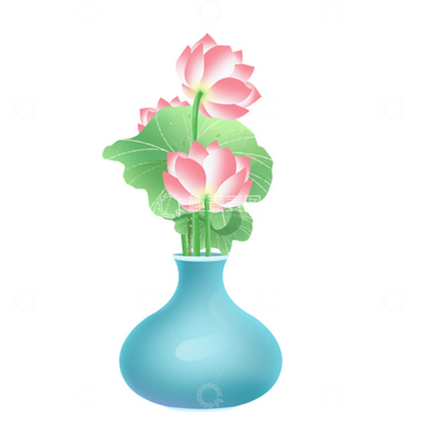 源文件下载【趣麦麦图】夏天小清新荷花荷叶元素