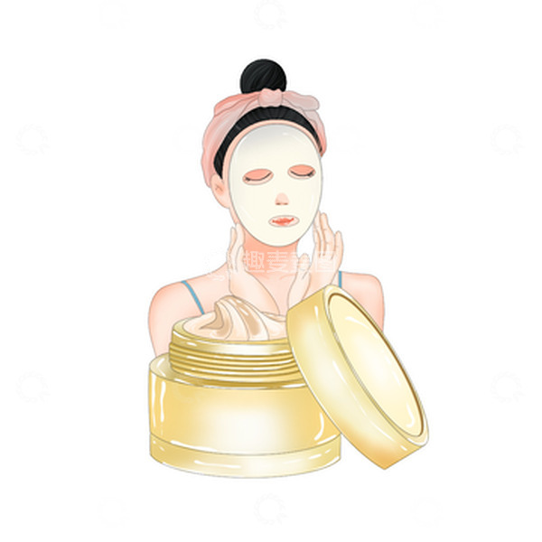 源文件下载【趣麦麦图】美容院元素 敷面膜