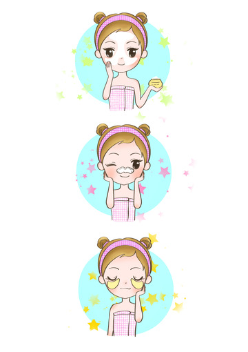 护肤面膜美容海报元素眼膜鼻贴睡眠面膜