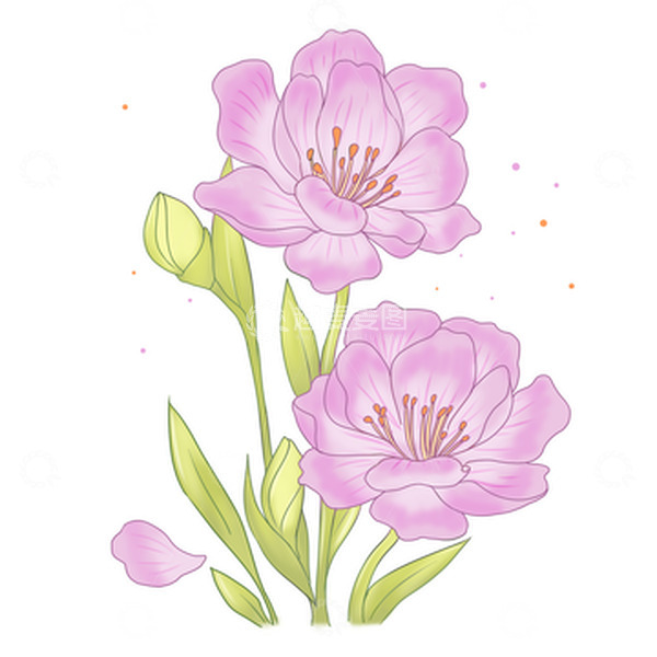 源文件下载【趣麦麦图】手绘元素植物元素鲜花花朵装饰