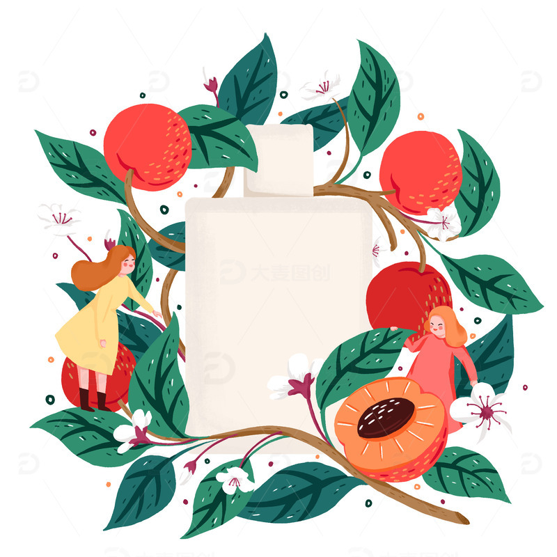 源文件下载【趣麦麦图】手绘水果美容包装