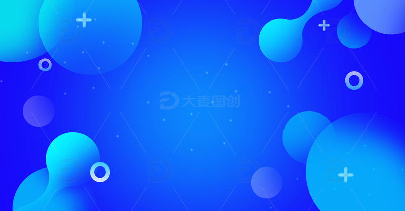 源文件下载【趣麦麦图】蓝色科技简约原创背景
