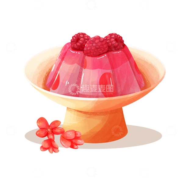 源文件下载【趣麦麦图】简约小清新糕点布丁