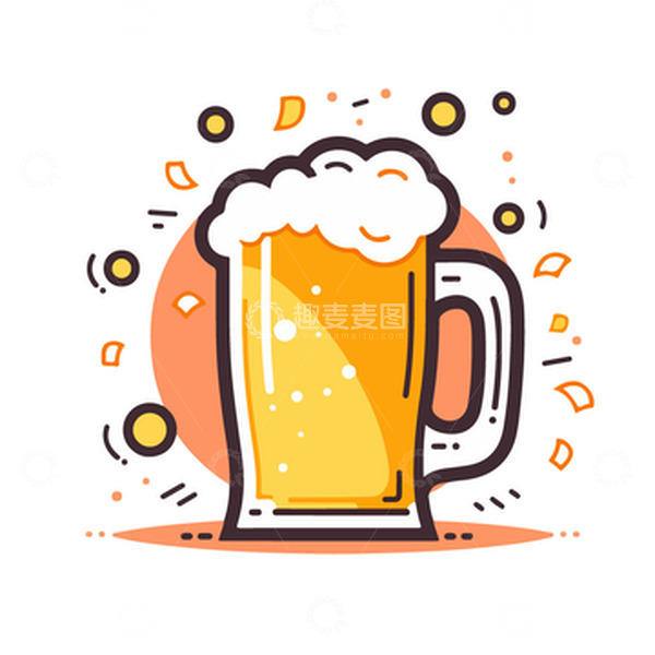 源文件下载【趣麦麦图】Q版啤酒矢量插画