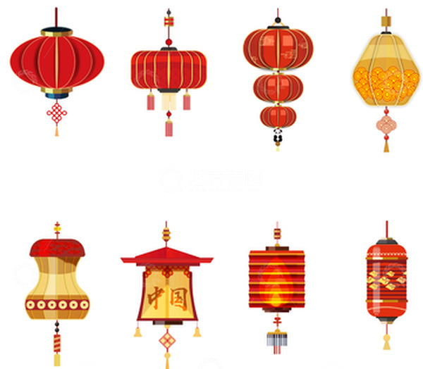 源文件下载【趣麦麦图】中国灯笼仿古灯笼春节元素节日喜庆