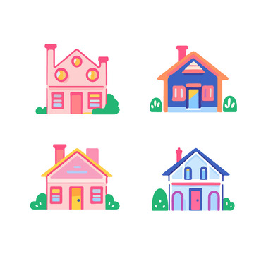 房子矢量插画