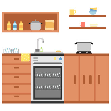 厨房厨具开放式厨房