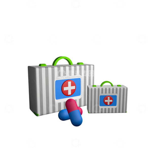 源文件下载【趣麦麦图】夏季防暑家庭常备药箱元素