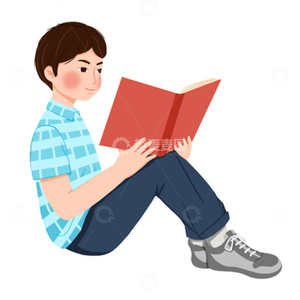 源文件下载【趣麦麦图】-暑假暑假班阅读男孩