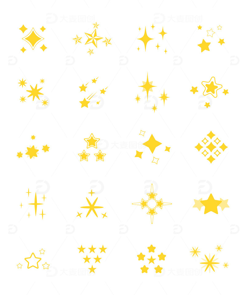发光星星装饰图标