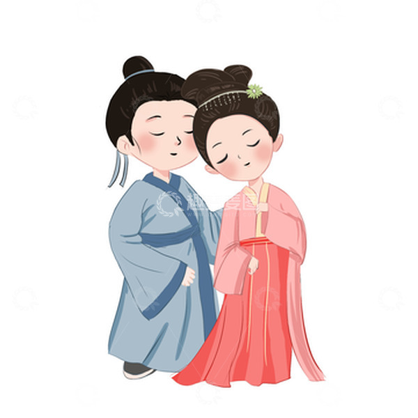 源文件下载【趣麦麦图】七夕牛郎织女