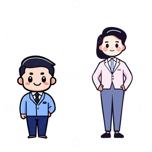 源文件下载【趣麦麦图】Q版职场女性