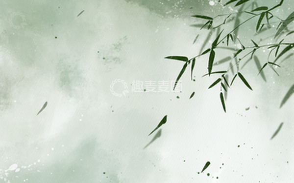 源文件下载【趣麦麦图】手绘水墨画树枝叶子植物晕染水彩背景