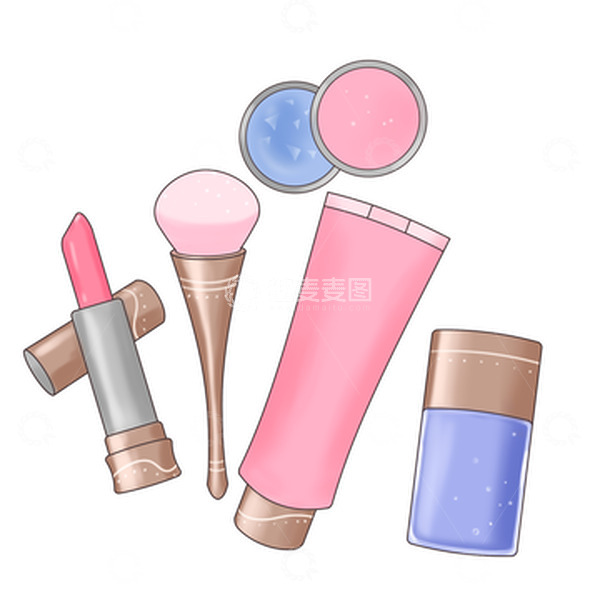 源文件下载【趣麦麦图】美容海报元素护肤化妆品口红