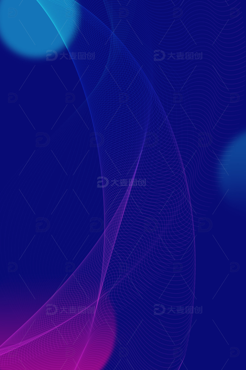 源文件下载【趣麦麦图】蓝色科技动感线条背景