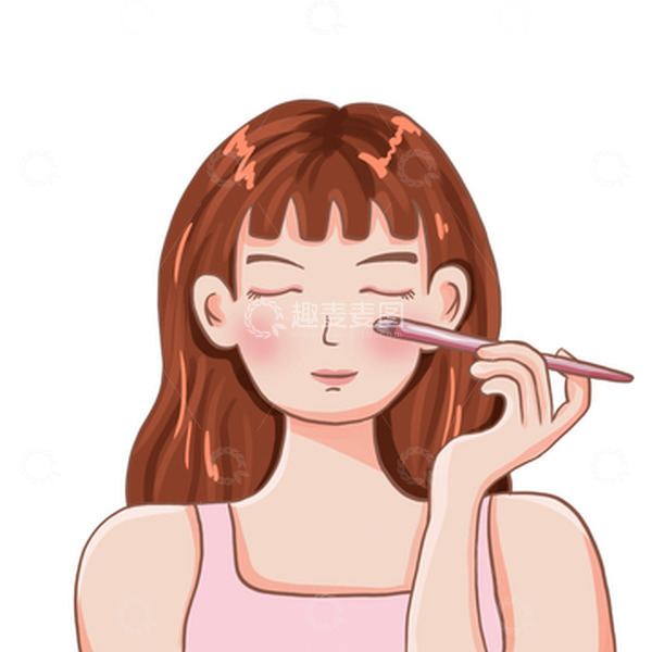 源文件下载【趣麦麦图】美妆美女化妆手绘插画元素
