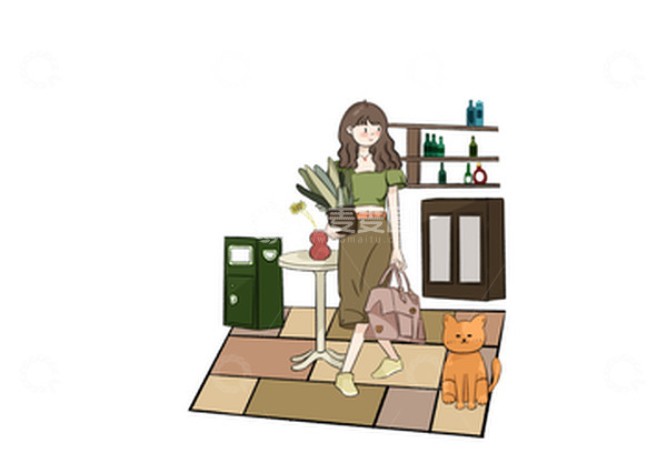 源文件下载【趣麦麦图】人物小场景绘制